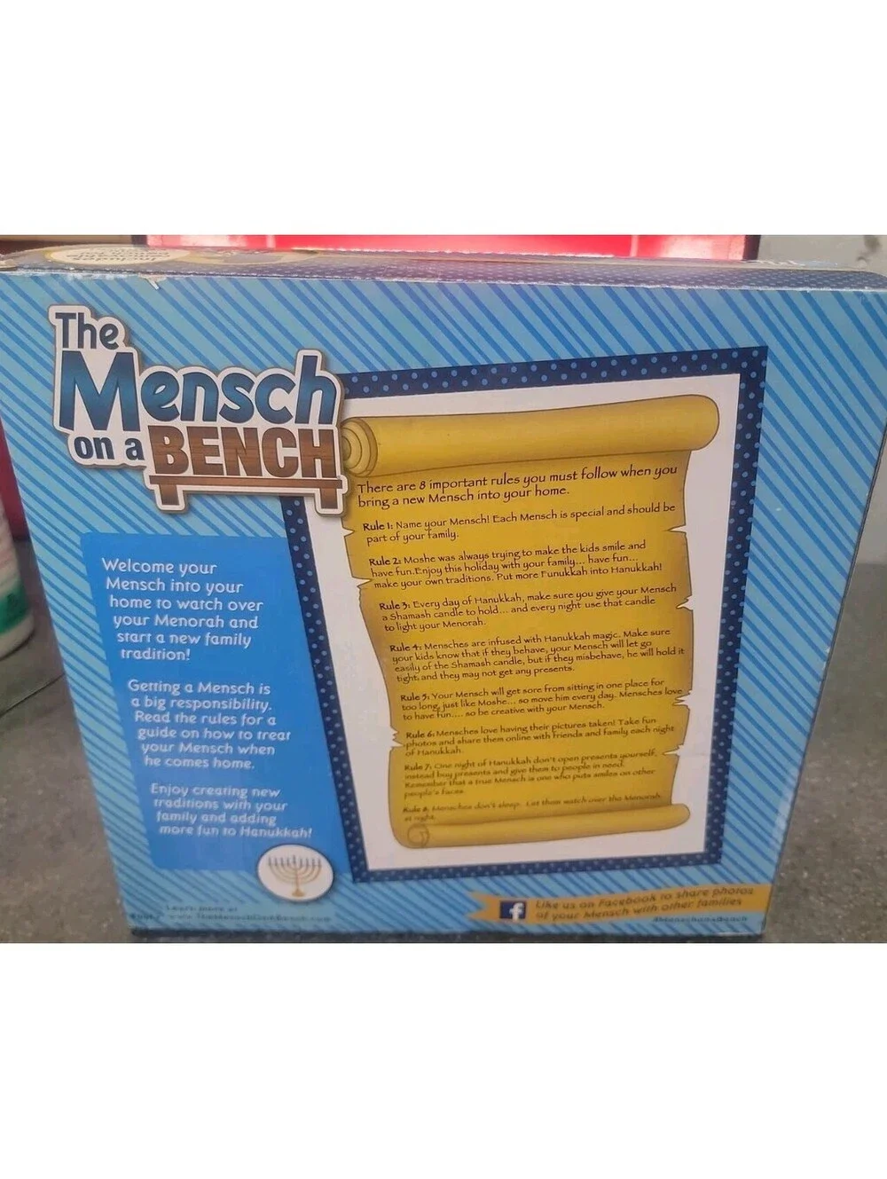The Mensch on a Bench NIB 2016 Doll And Book